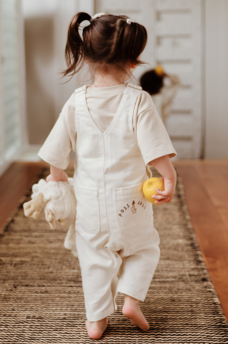 Overalls ✿ Cream Denim