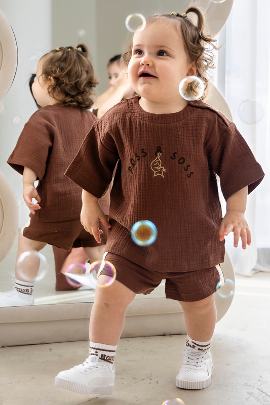 Oversized Tee ✿ Chocolate Crinkle