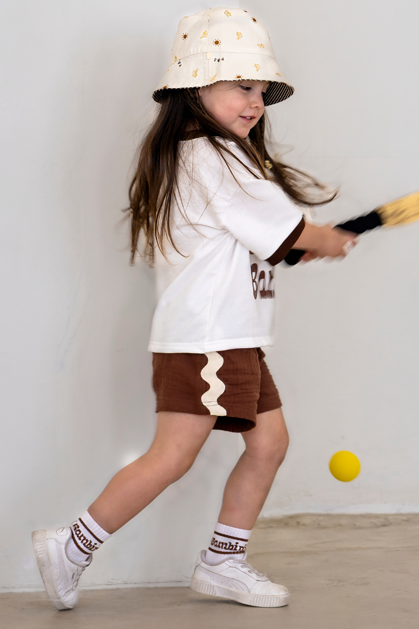 Squiggle Shorts ✿ Chocolate Crinkle