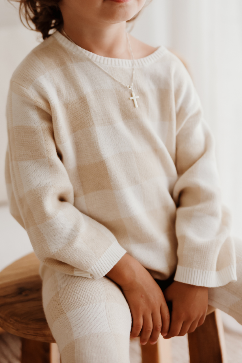 Oversized Jumper ✿ Gingham Knit