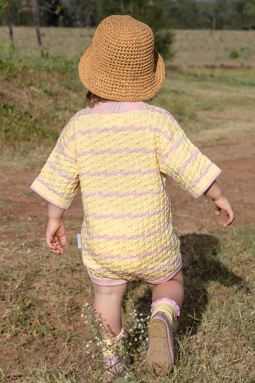 Oversized Romper ✿ Pink Lemonade