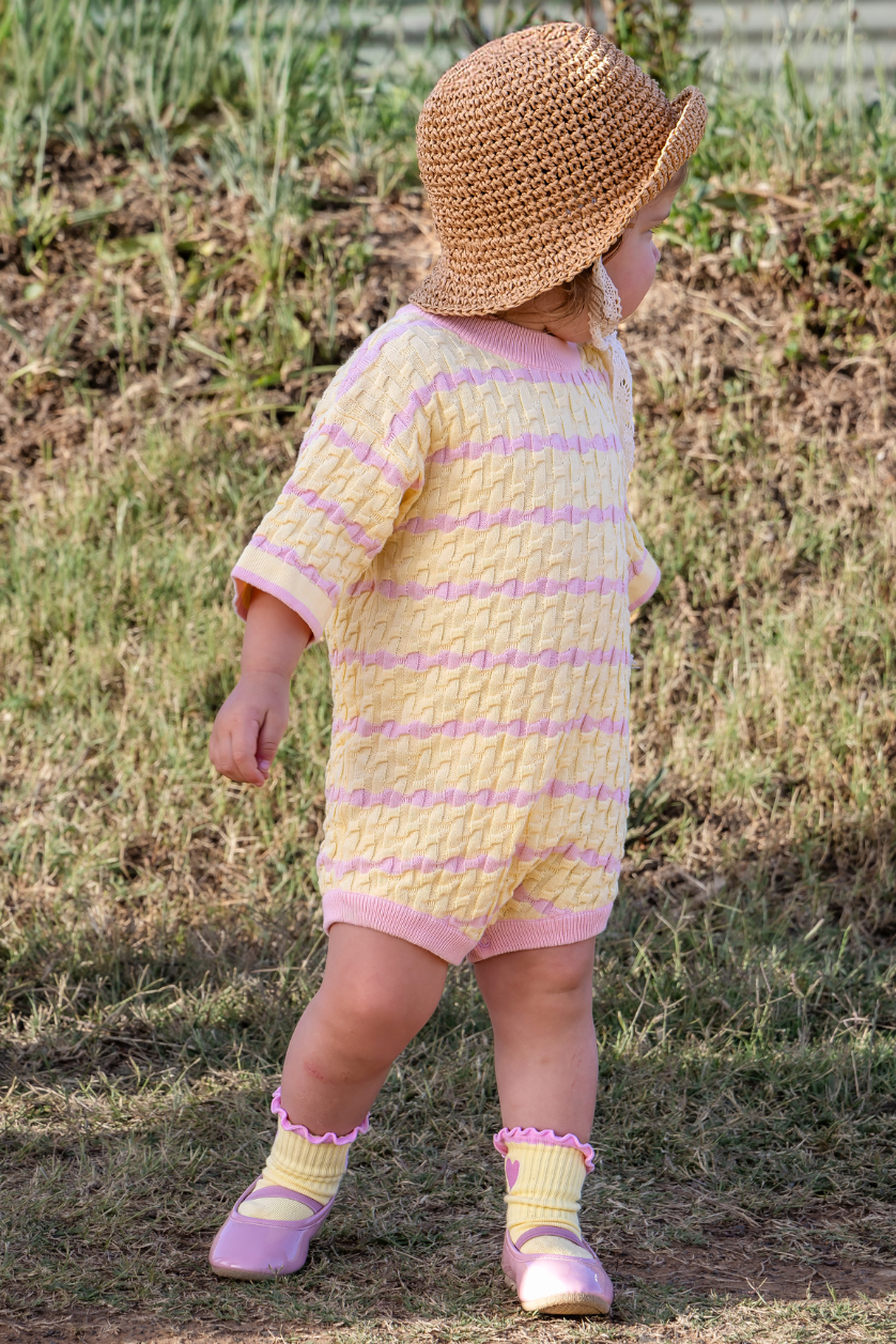 Oversized Romper ✿ Pink Lemonade