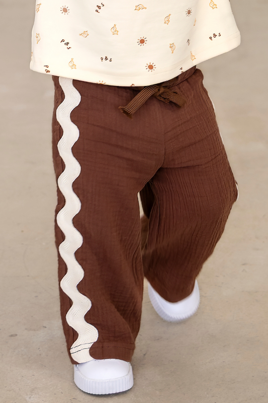 Squiggle Pant ✿ Chocolate Crinkle
