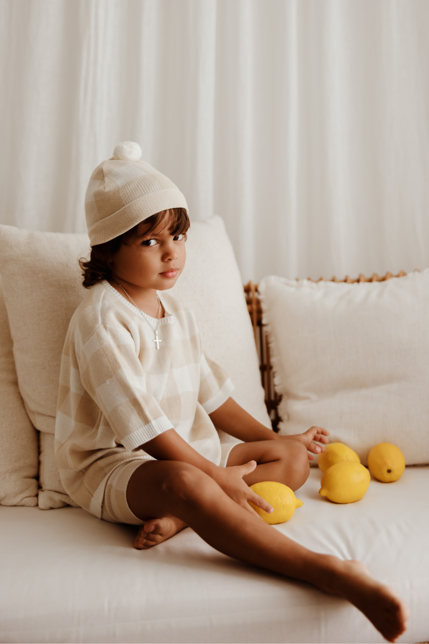 Oversized Tee ✿ Gingham Knit
