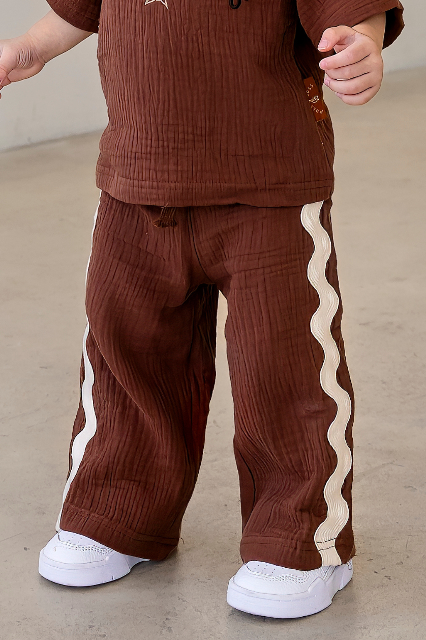 Squiggle Pant ✿ Chocolate Crinkle