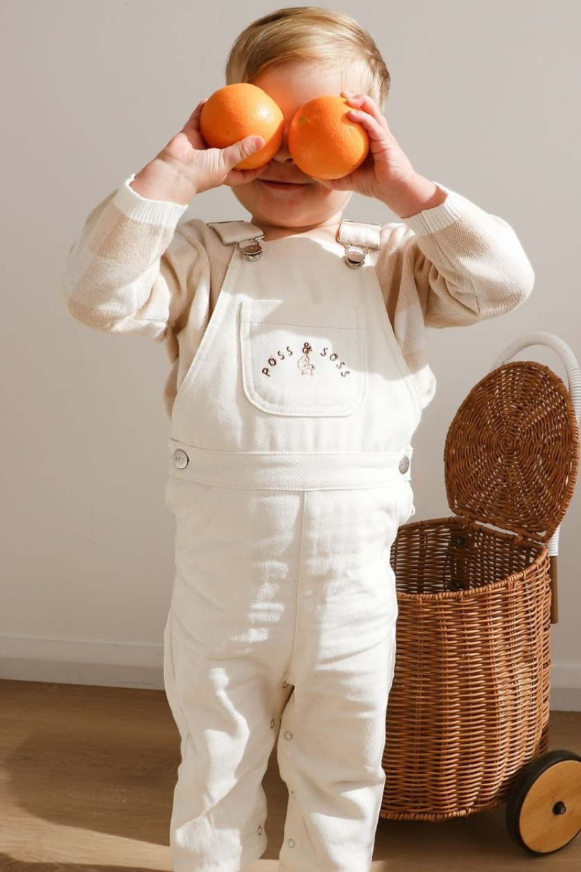 Overalls ✿ Cream Denim