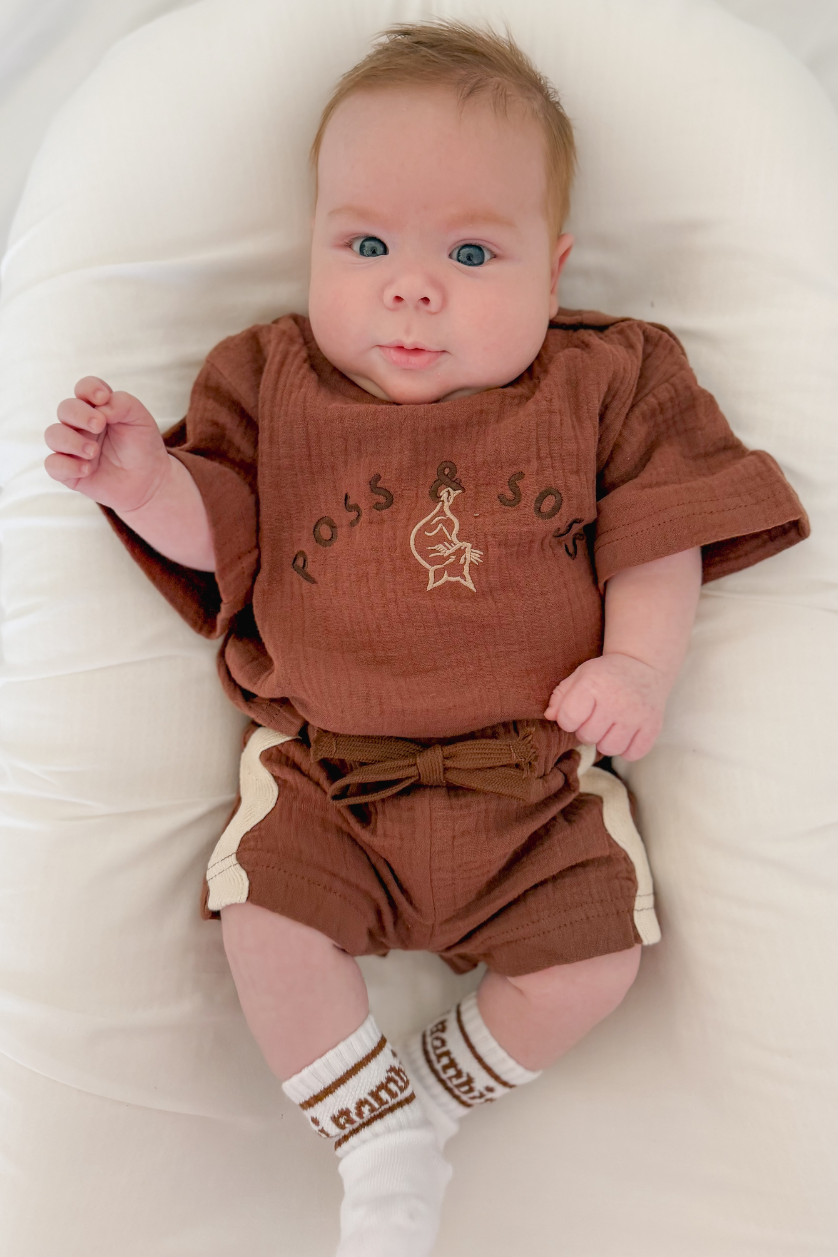Squiggle Shorts ✿ Chocolate Crinkle