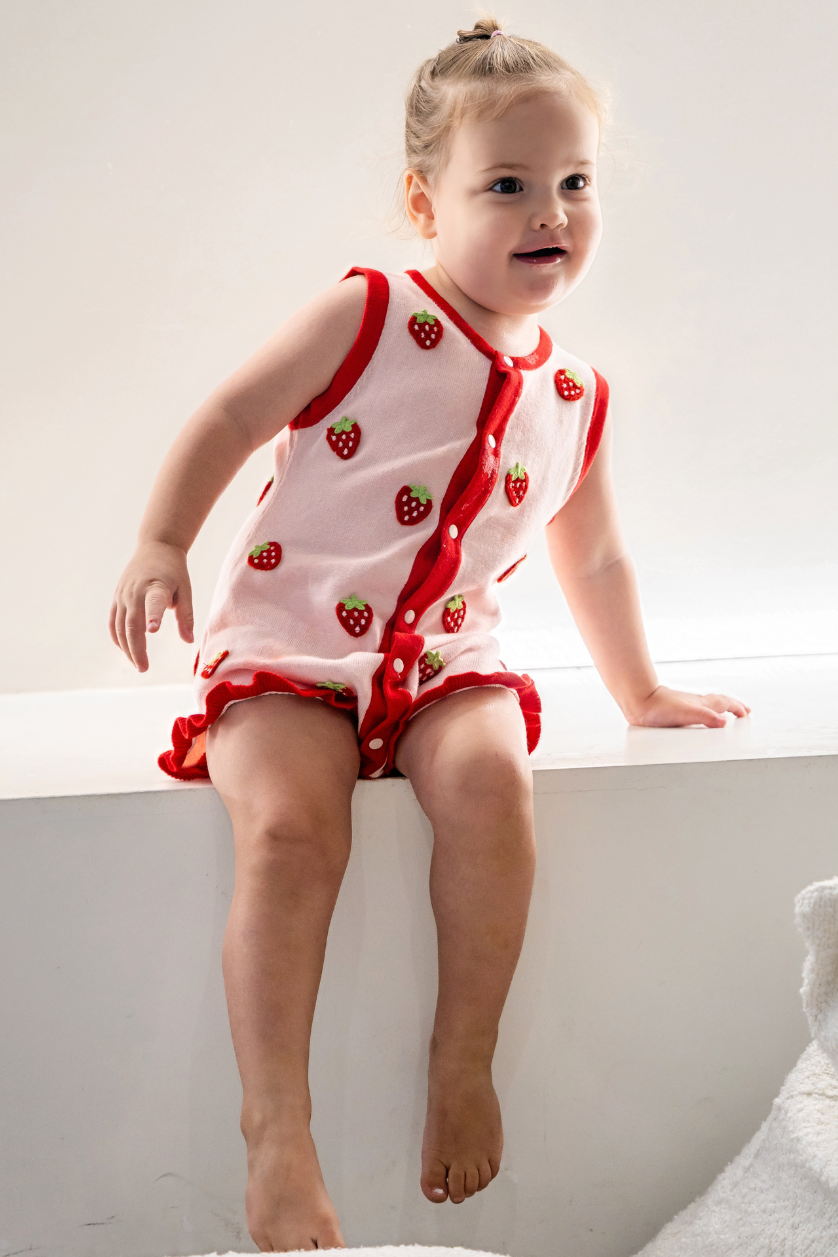 Cabbage Patch Romper ✿ Strawberry Fields