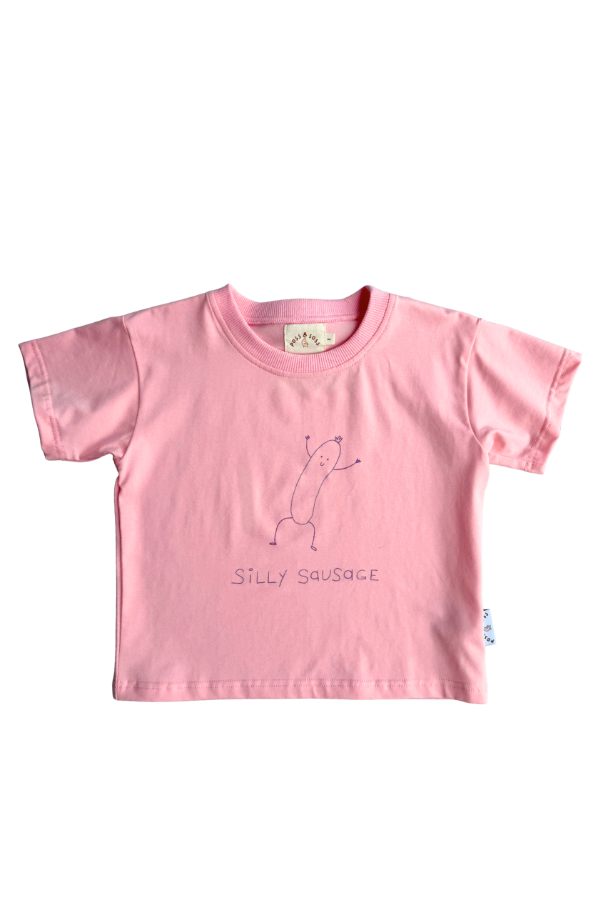 Silly Sausage Tee ✿ Strawberry Sorbet