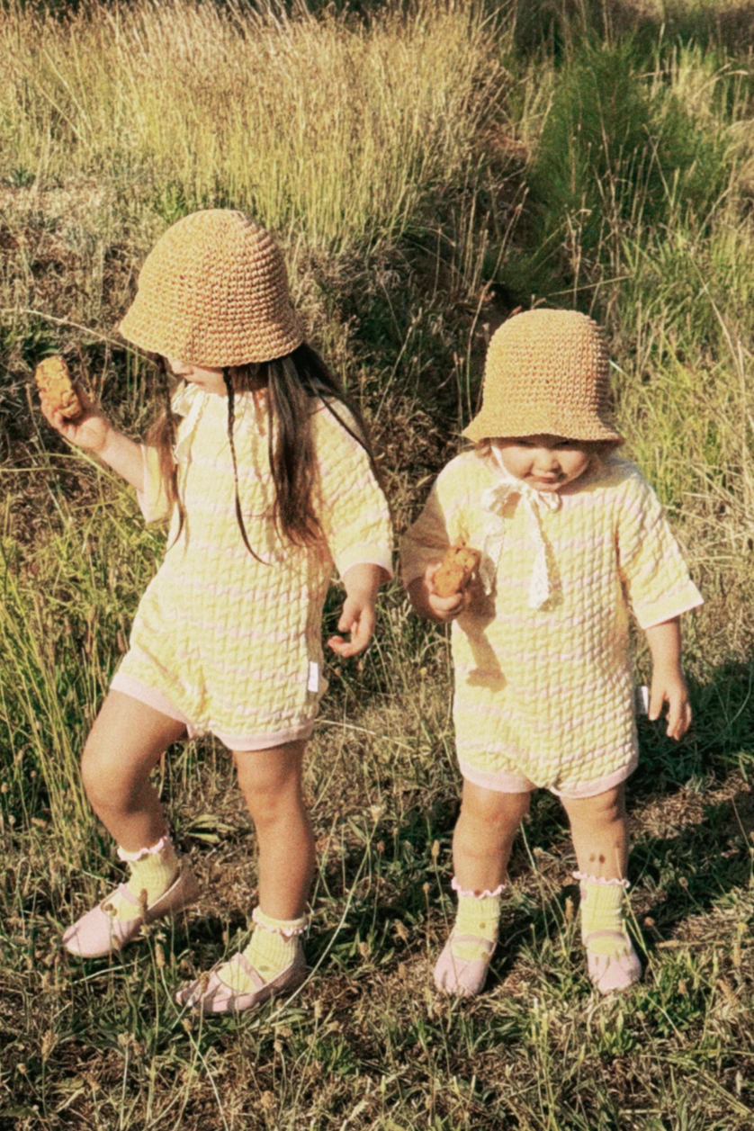 Oversized Romper ✿ Pink Lemonade