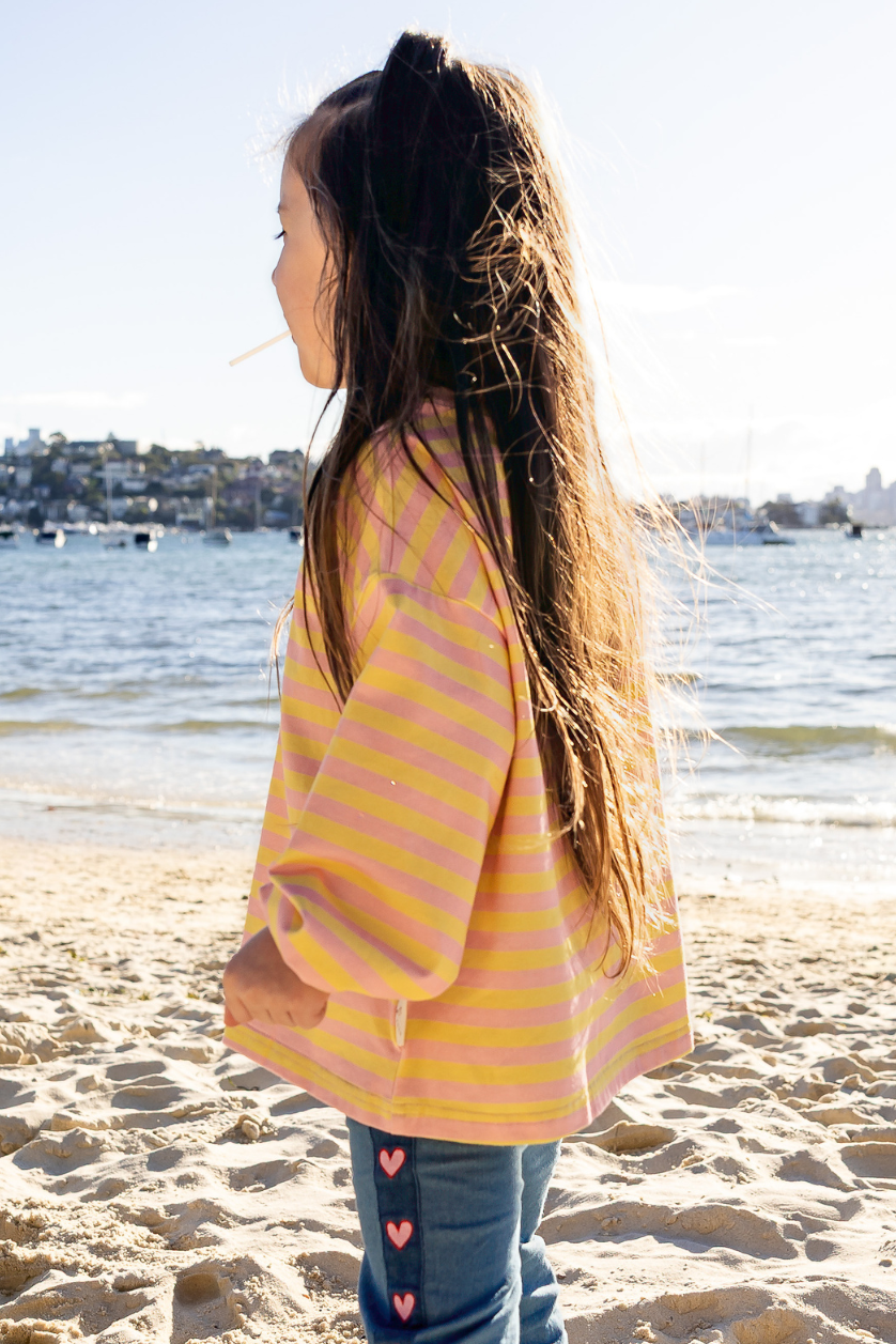 Stripe Long Sleeve Tee ✿ Pink Lemonade