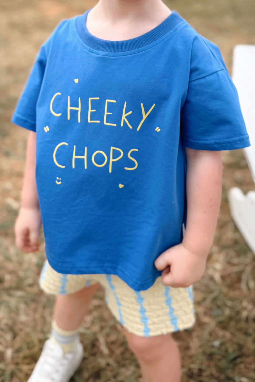 Cheeky Chops Tee ✿ Cobalt