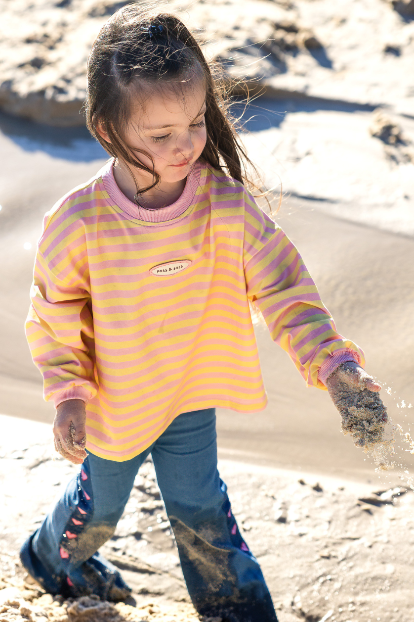 Stripe Long Sleeve Tee ✿ Pink Lemonade