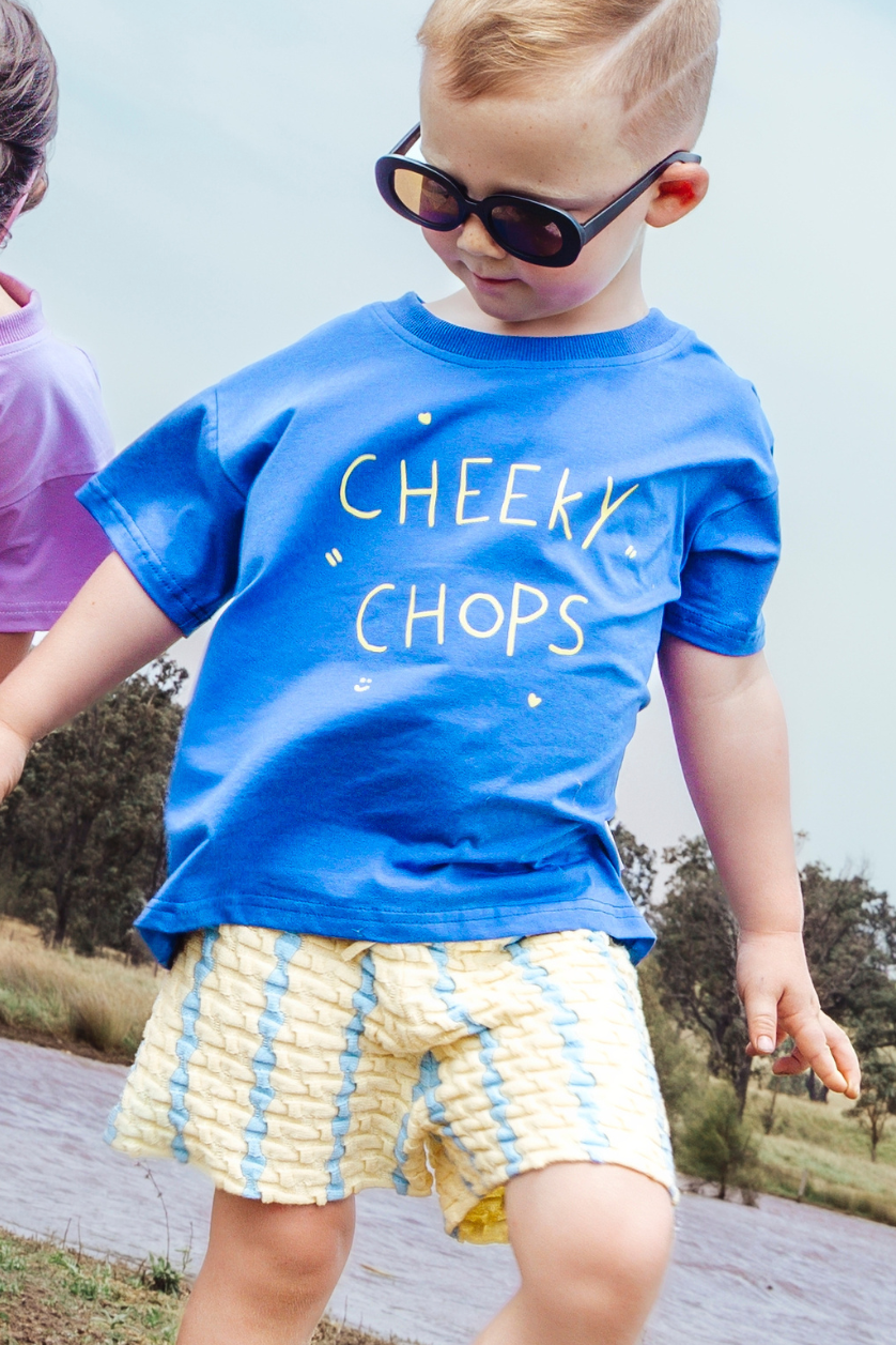 Cheeky Chops Tee ✿ Cobalt