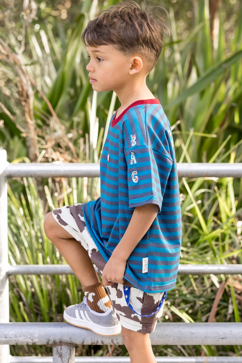 Stripe Oversized Tee ✿ Ratbag