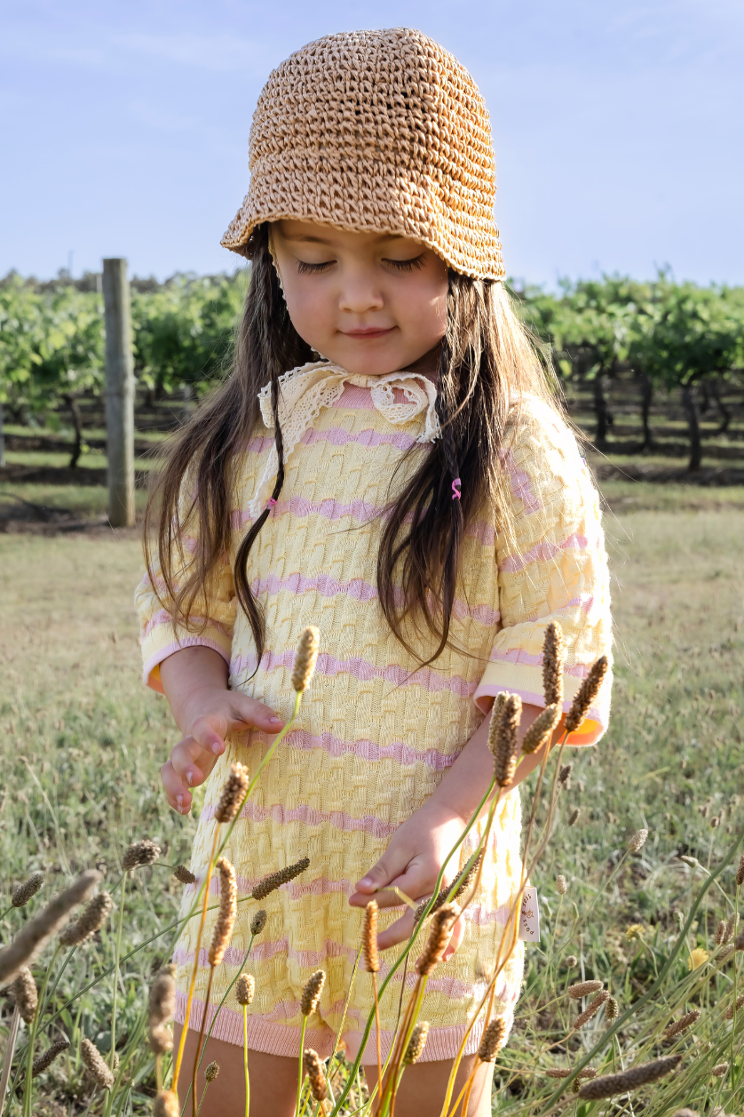 Oversized Romper ✿ Pink Lemonade