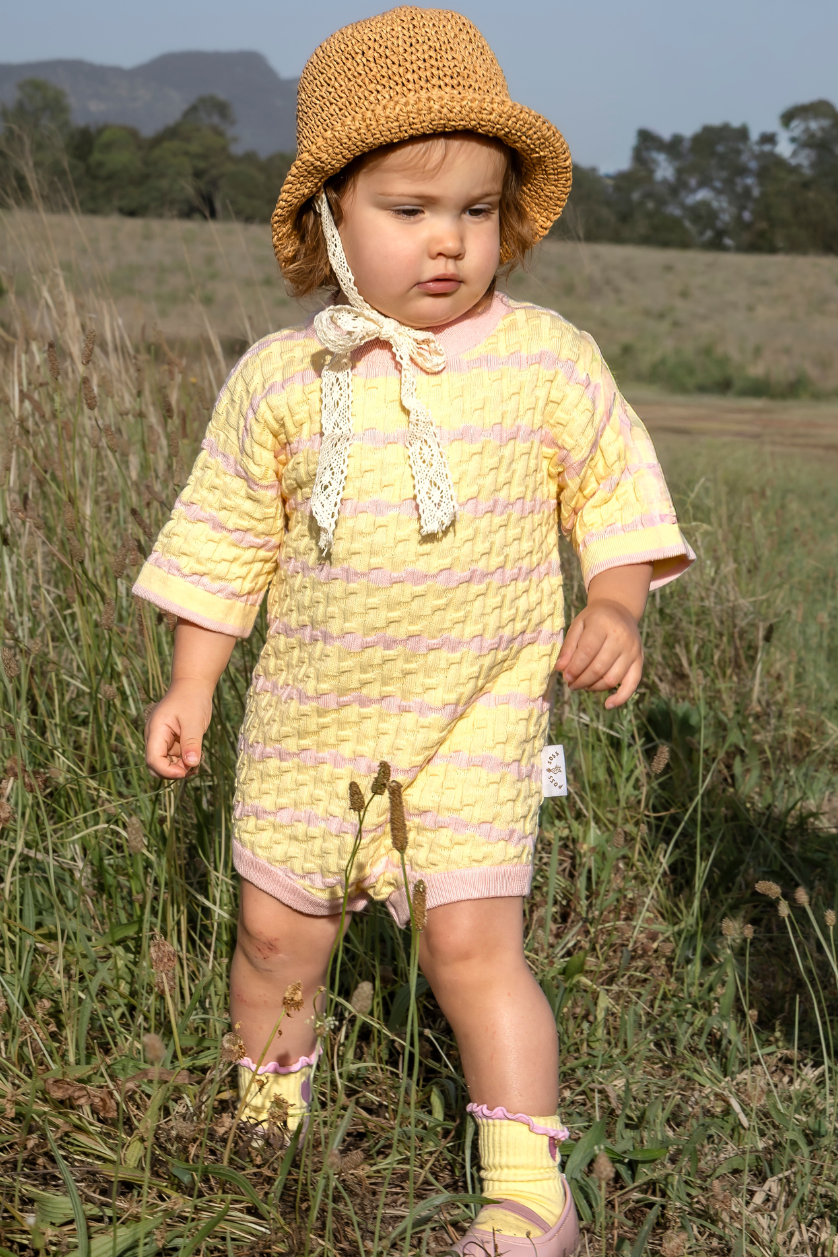 Oversized Romper ✿ Pink Lemonade