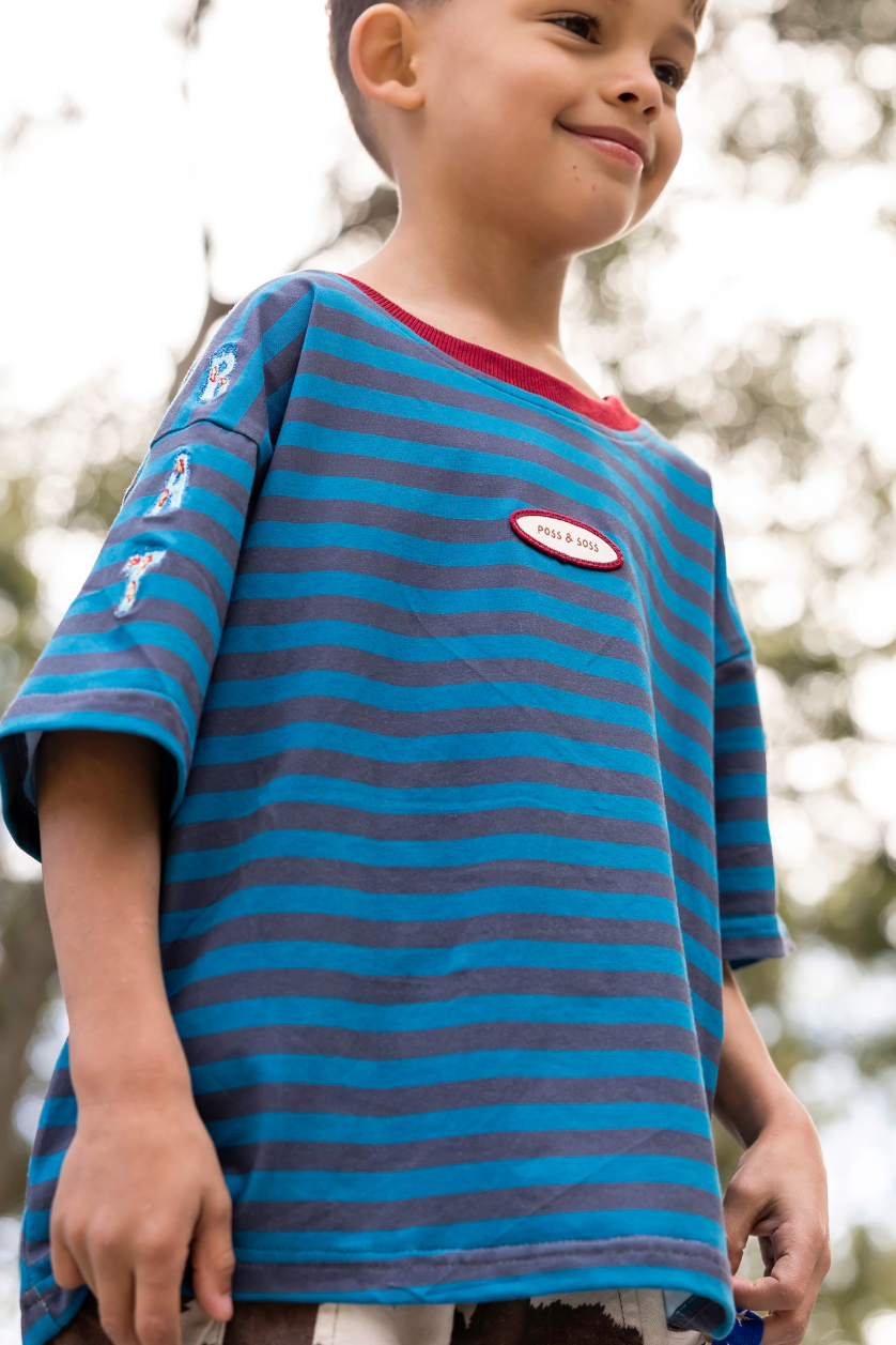 Stripe Oversized Tee ✿ Ratbag