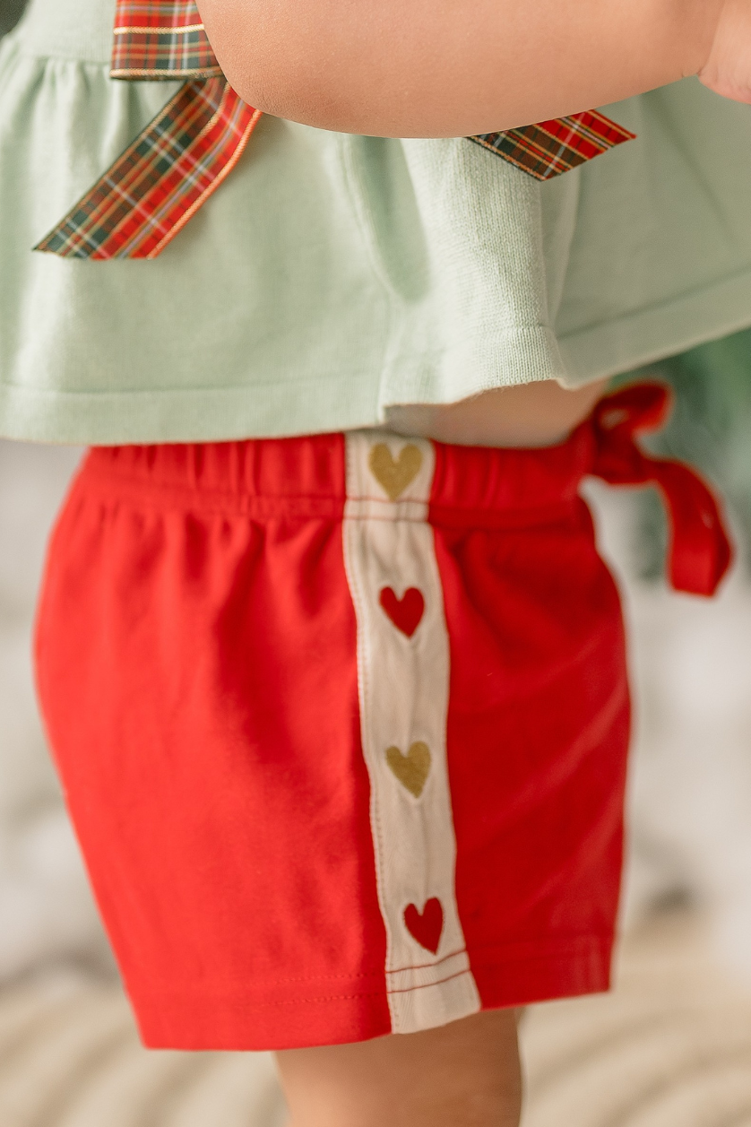 Heart Shorts ✿ Fiery Red
