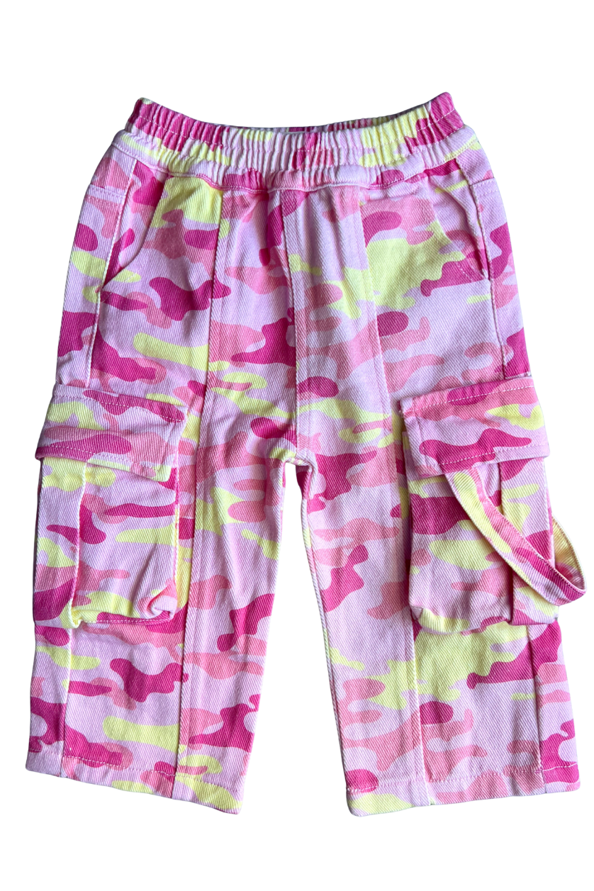 Camo Cargo Pant ✿ Pink Lemonade
