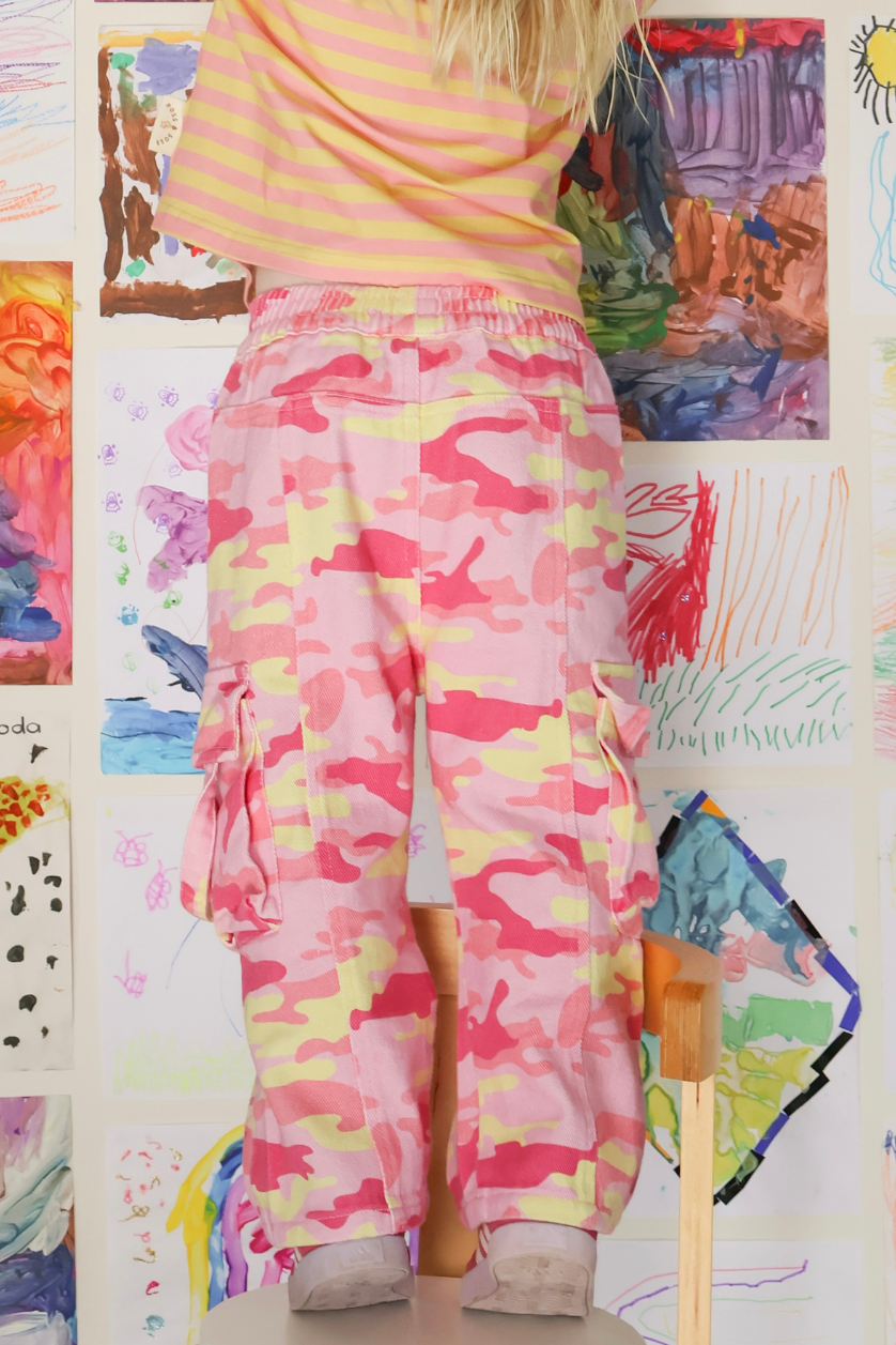 Camo Cargo Pant ✿ Pink Lemonade