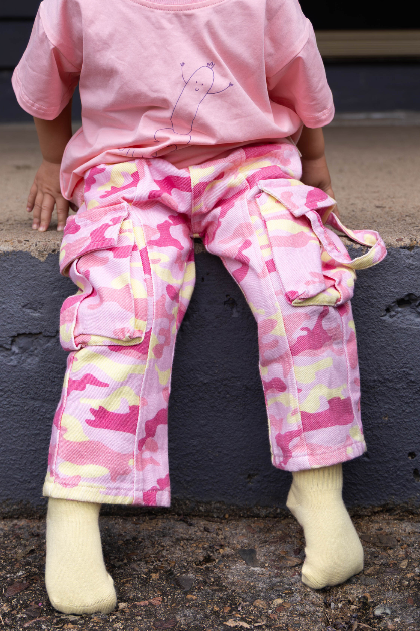 Camo Cargo Pant ✿ Pink Lemonade