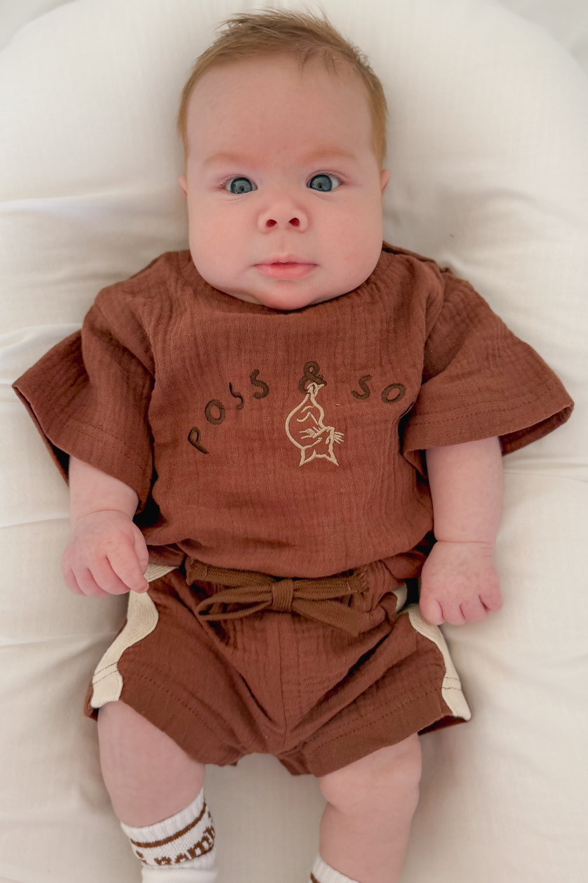 Oversized Tee ✿ Chocolate Crinkle