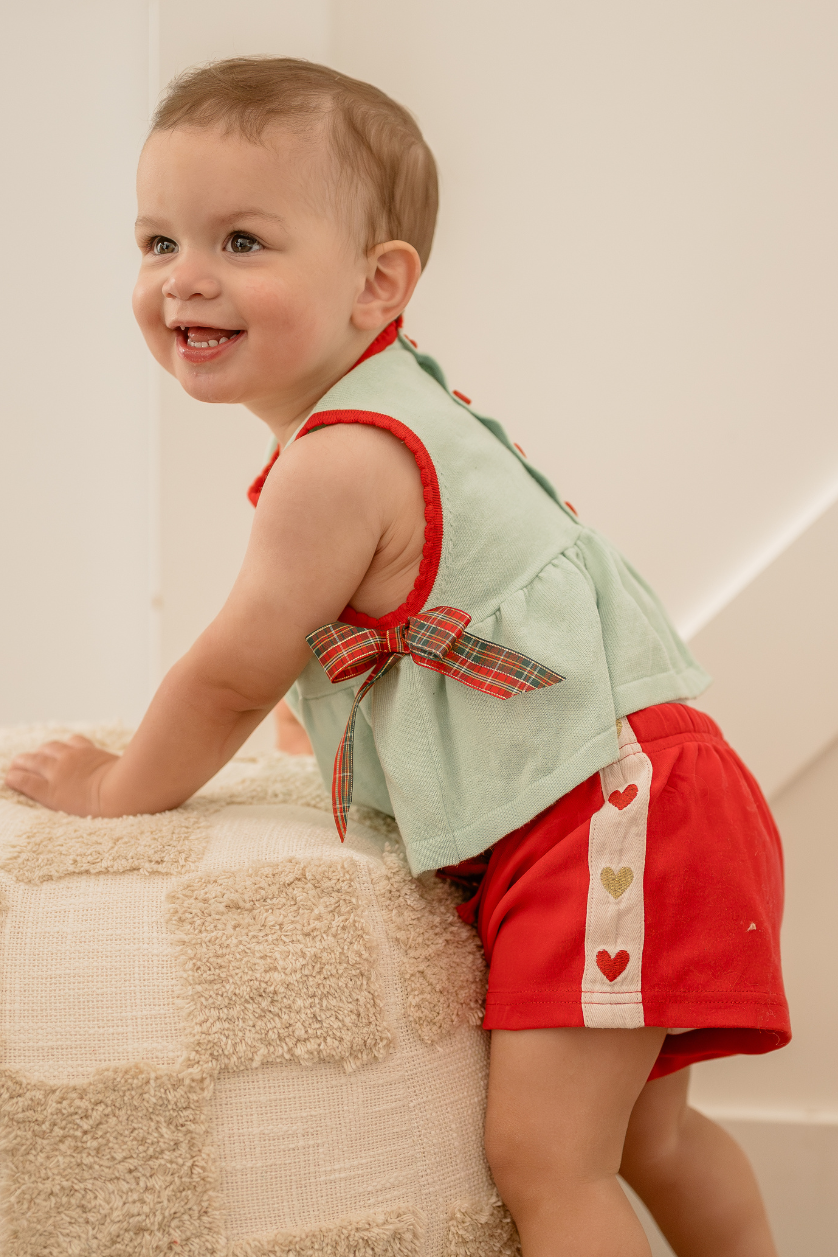 Heart Shorts ✿ Fiery Red