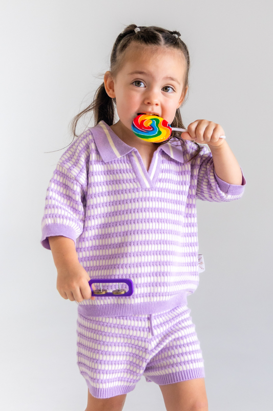 Oversized Polo ✿ Grape