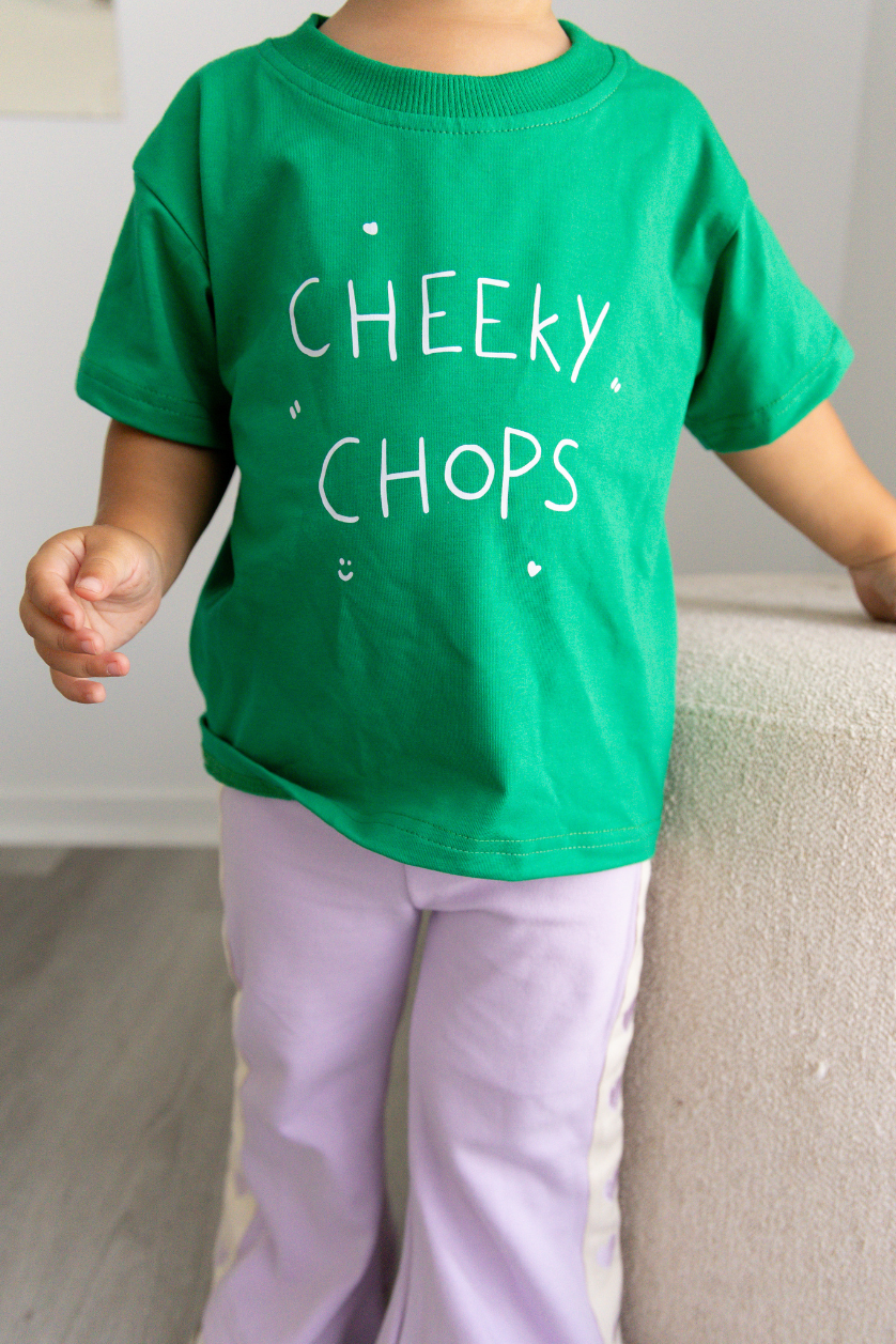 Cheeky Chops Tee ✿ Emerald Green