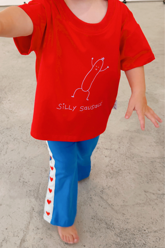 Silly Sausage Tee ✿ Fiery Red