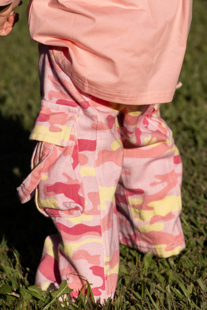Camo Cargo Pant ✿ Pink Lemonade
