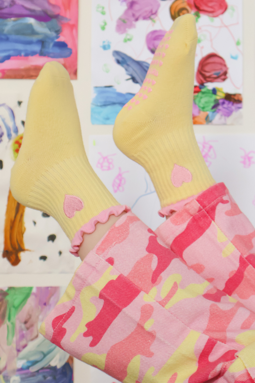Heart Socks ✿ Pink Lemonade