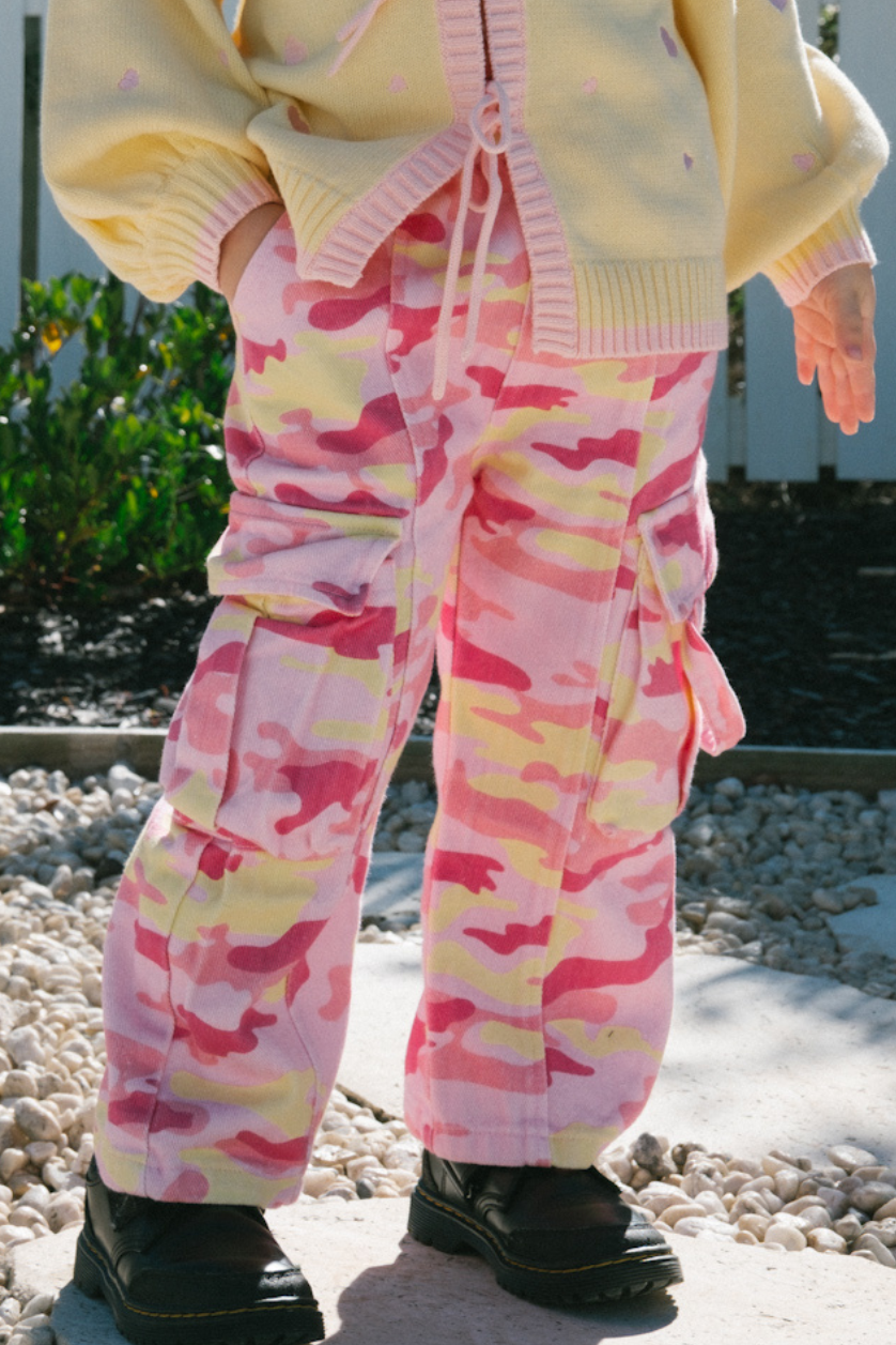 Camo Cargo Pant ✿ Pink Lemonade
