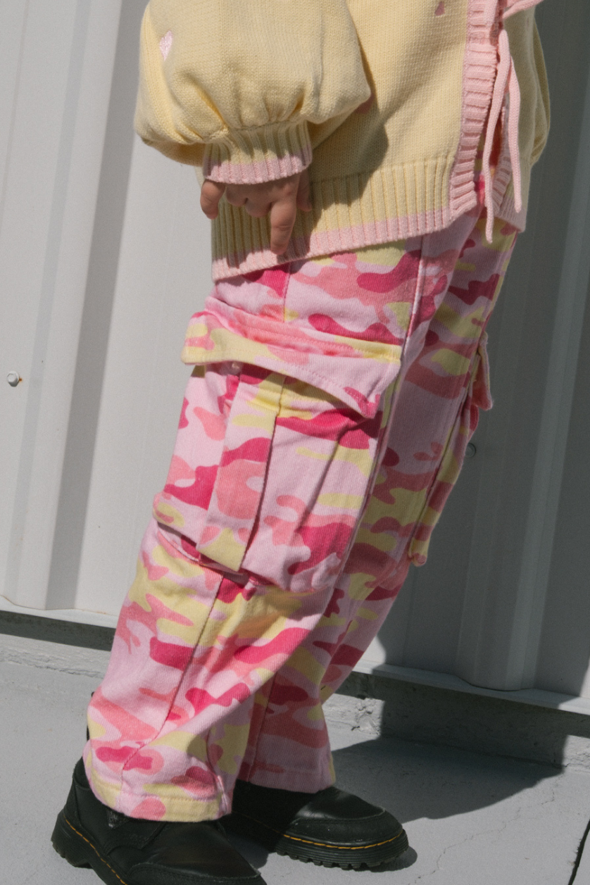 Camo Cargo Pant ✿ Pink Lemonade