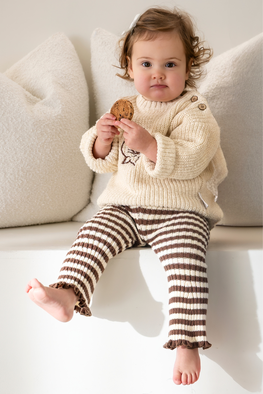 Stripe Flares ✿ Chocolate Cream