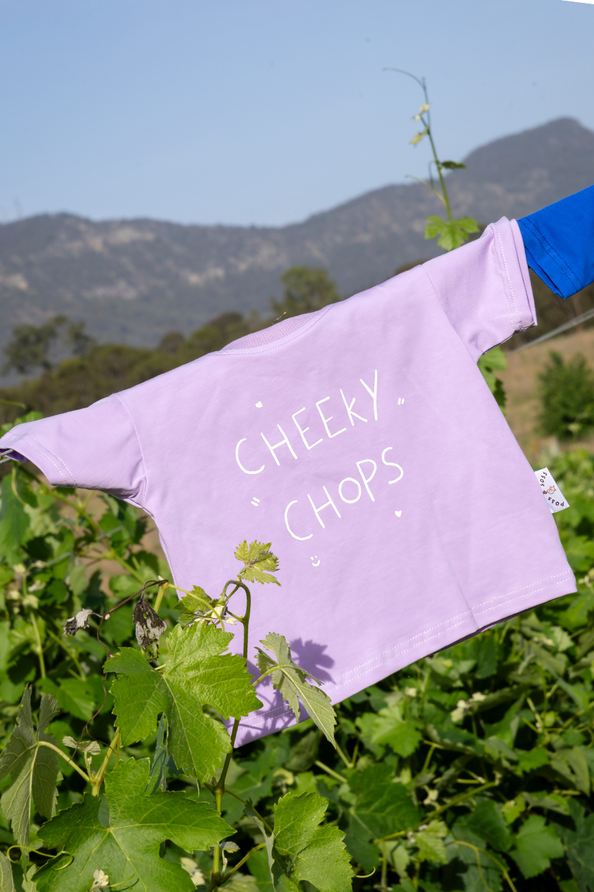 Cheeky Chops Tee ✿ Lavendar