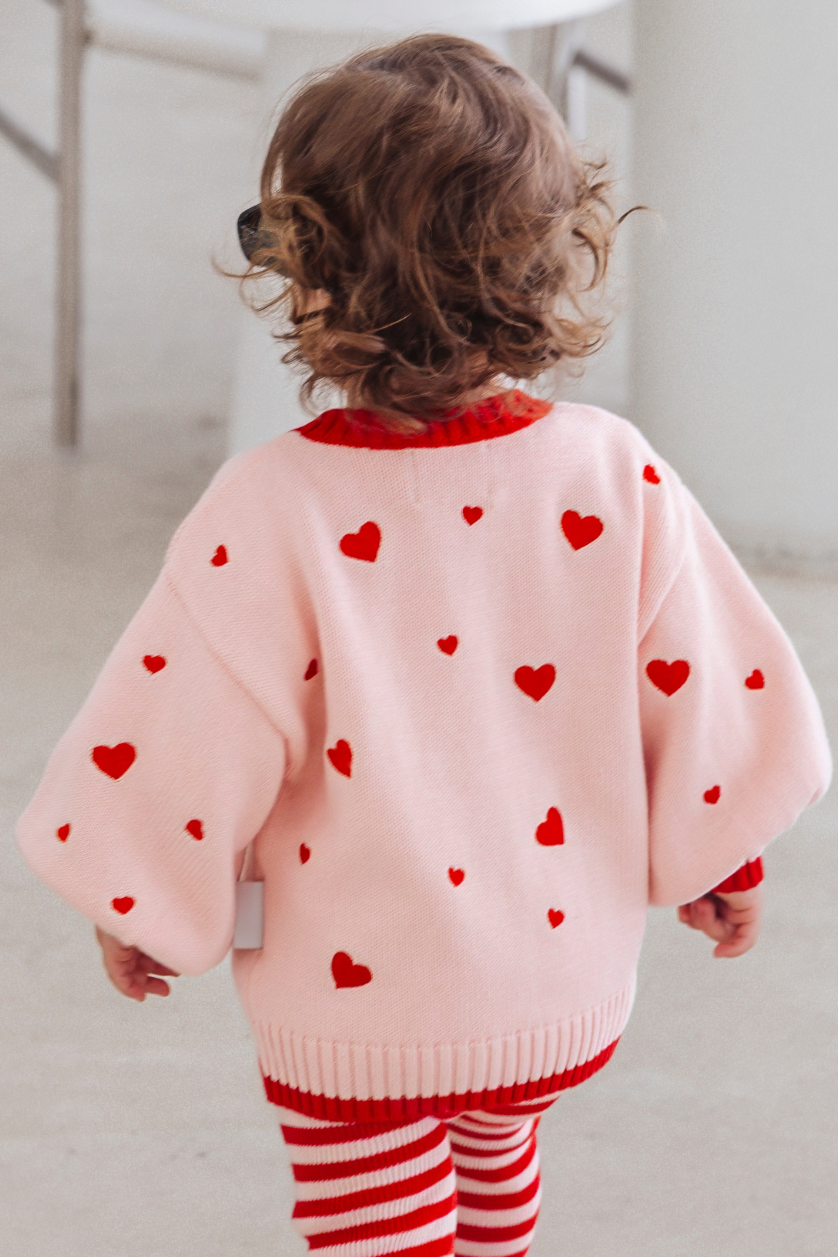 Heart Tie Up Cardigan ✿ Berry