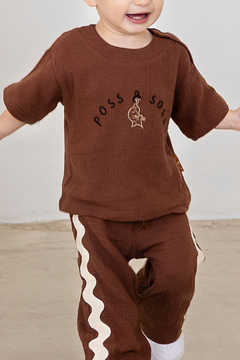 Oversized Tee ✿ Chocolate Crinkle