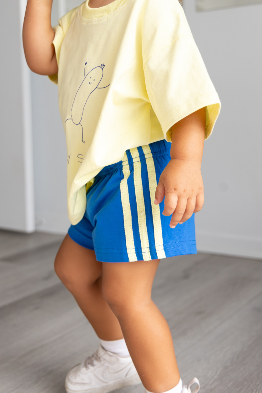 Stripe Shorts ✿ Azure