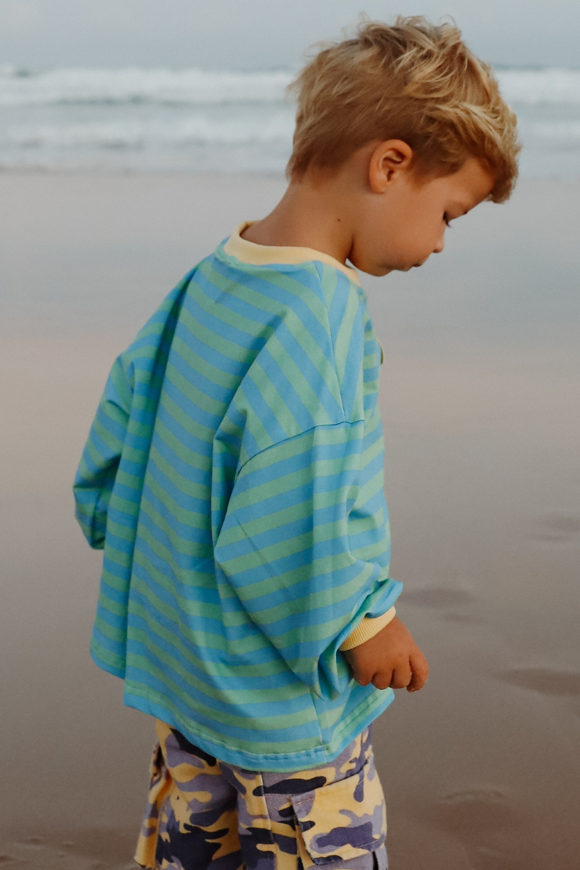 Stripe Long Sleeve Tee ✿ Pacific