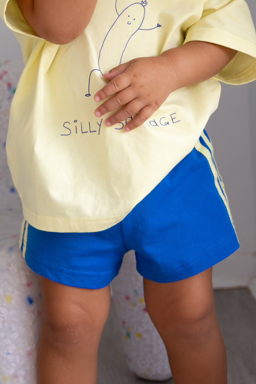 Stripe Shorts ✿ Azure