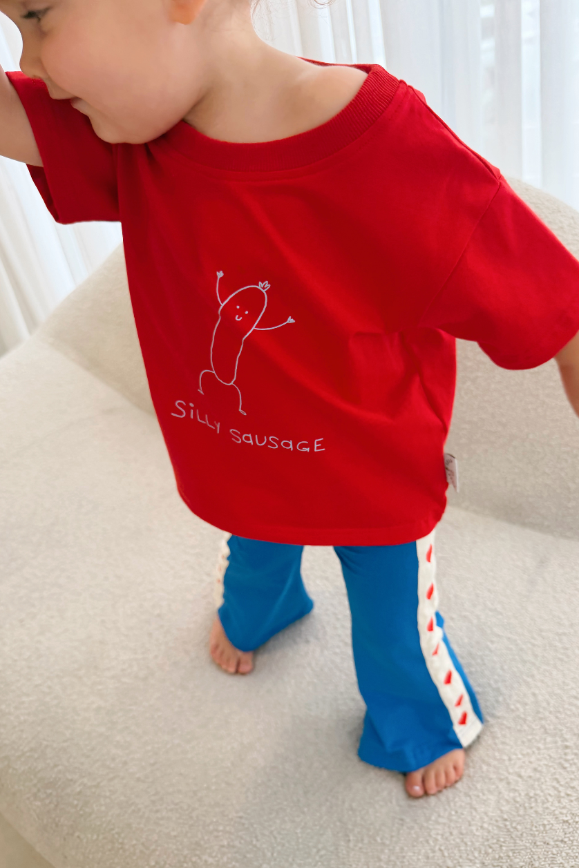 Silly Sausage Tee ✿ Fiery Red