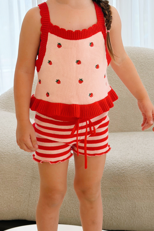 Stripe Shorts ✿ Berry