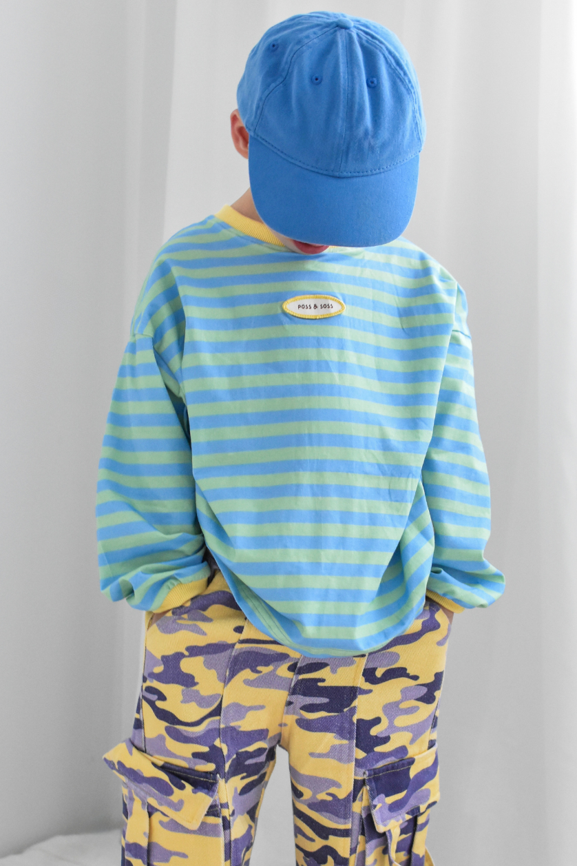 Stripe Long Sleeve Tee ✿ Pacific