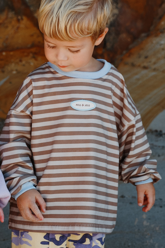 Stripe Long Sleeve Tee ✿ Stone