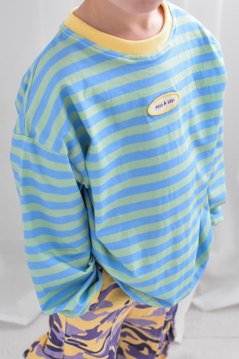 Stripe Long Sleeve Tee ✿ Pacific