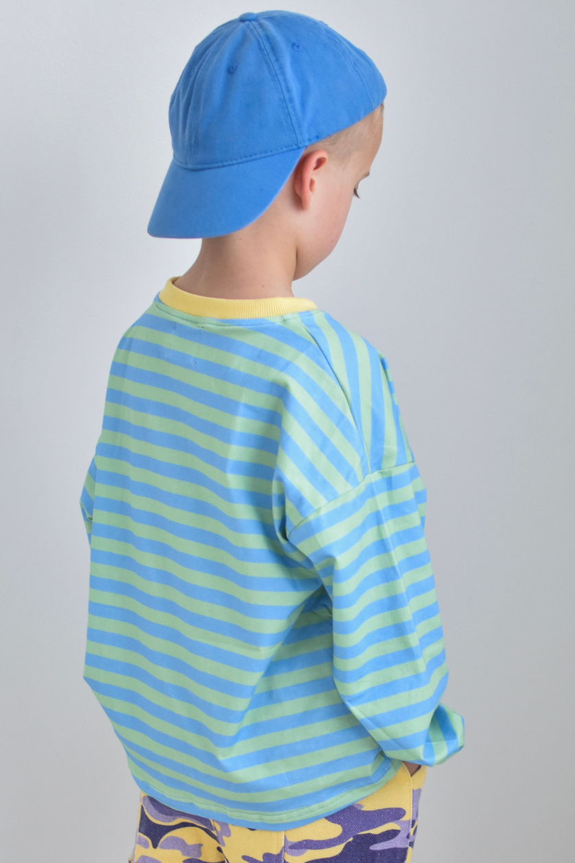 Stripe Long Sleeve Tee ✿ Pacific