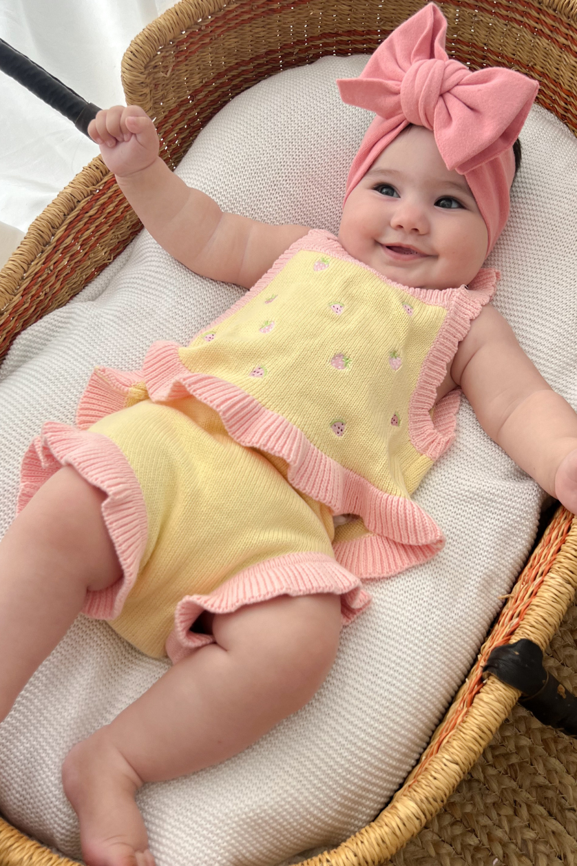 Tie Up Vest ✿ Pink Lemonade