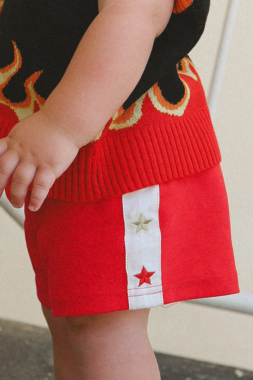 Star Shorts ✿ Fiery Red